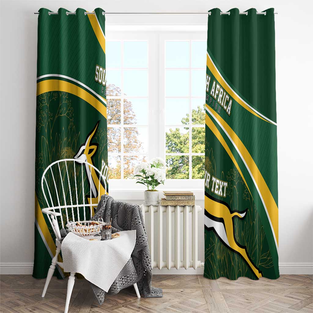 South Africa Rugby Personalized Bokke Window Curtain Springboks - Stronger Together - Wonder Print Shop