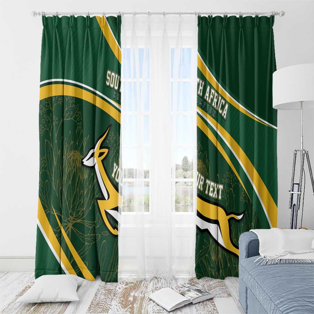 South Africa Rugby Personalized Bokke Window Curtain Springboks - Stronger Together - Wonder Print Shop