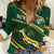 South Africa Rugby Personalized Bokke Women Casual Shirt Springboks - Stronger Together - Wonder Print Shop