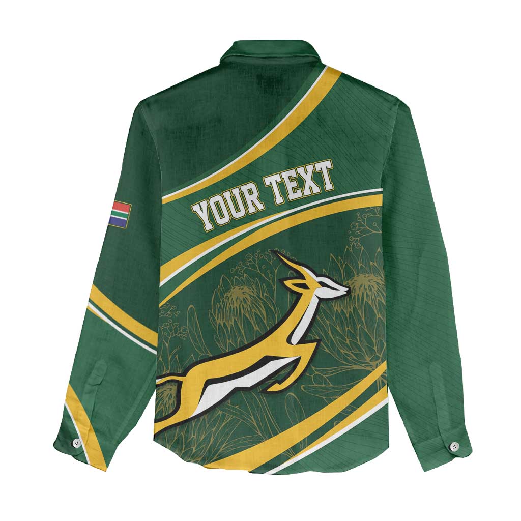 South Africa Rugby Personalized Bokke Women Casual Shirt Springboks - Stronger Together - Wonder Print Shop