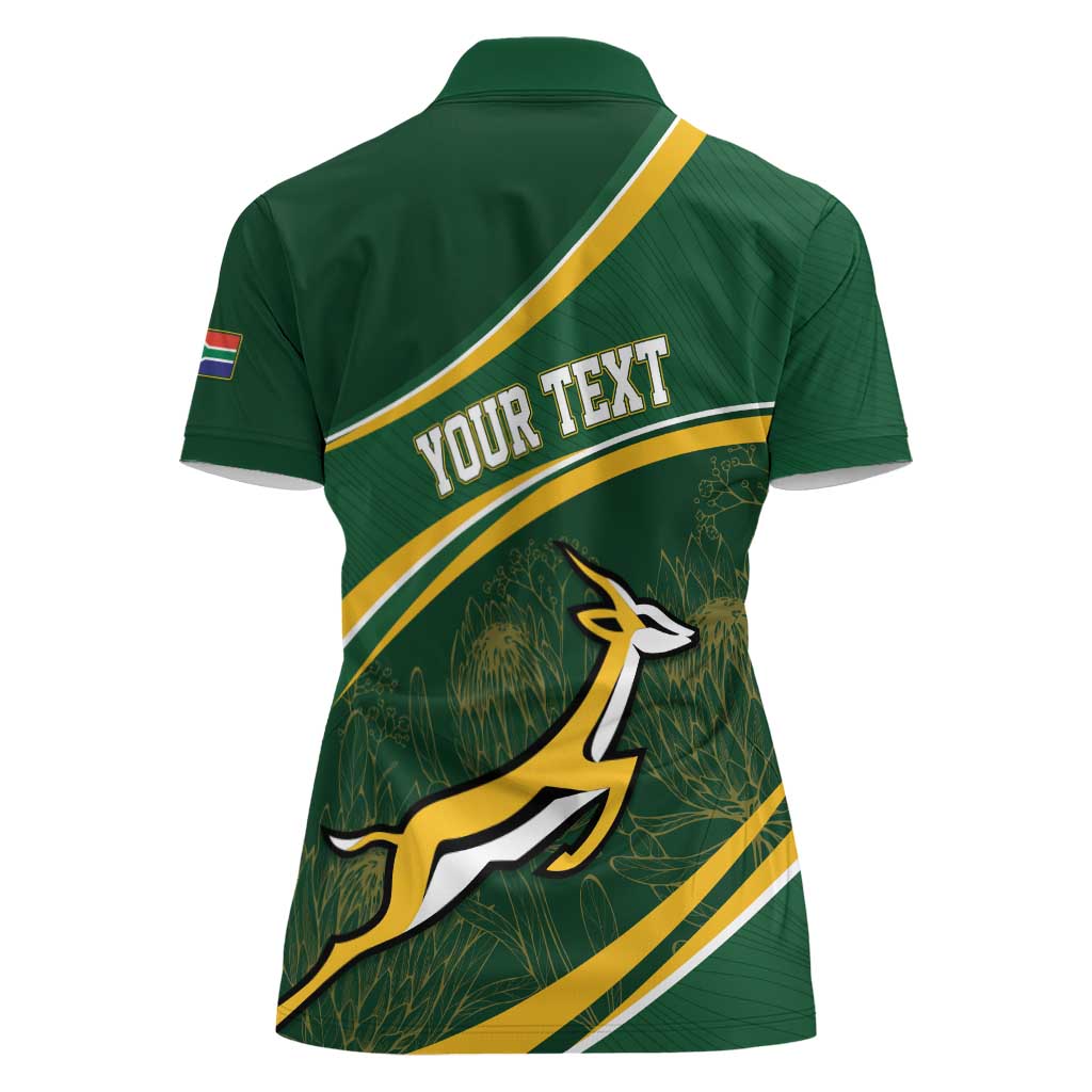 South Africa Rugby Personalized Bokke Women Polo Shirt Springboks - Stronger Together - Wonder Print Shop