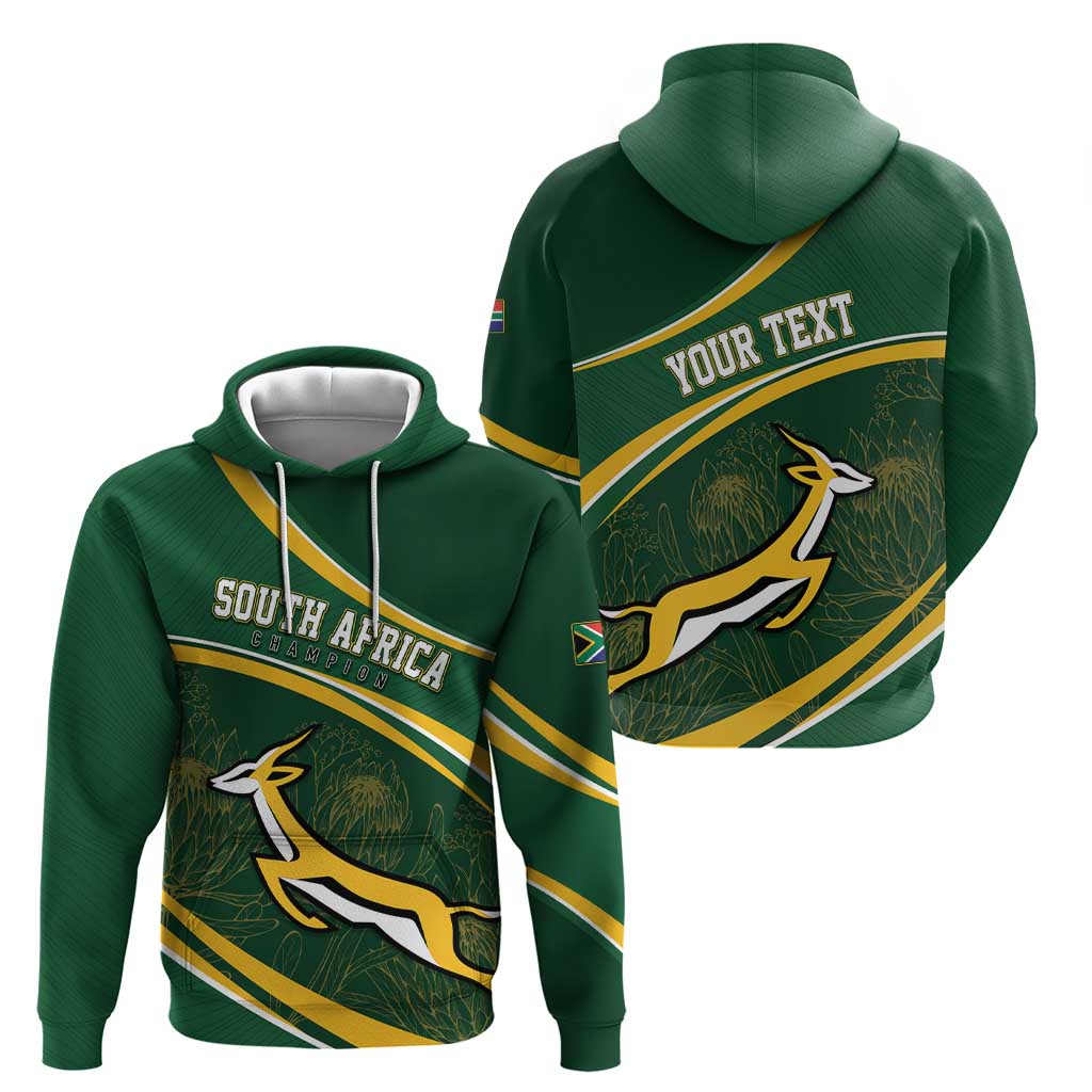 South Africa Rugby Personalized Bokke Zip Hoodie Springboks - Stronger Together - Wonder Print Shop