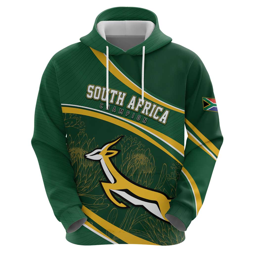 South Africa Rugby Personalized Bokke Zip Hoodie Springboks - Stronger Together - Wonder Print Shop