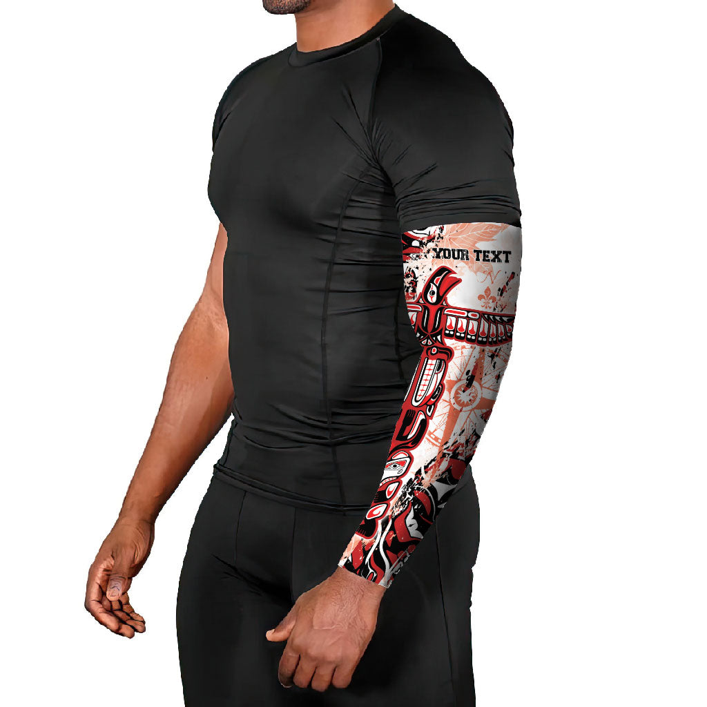 Canada Indigenous Haida Art Personalized Arm Sleeves True North