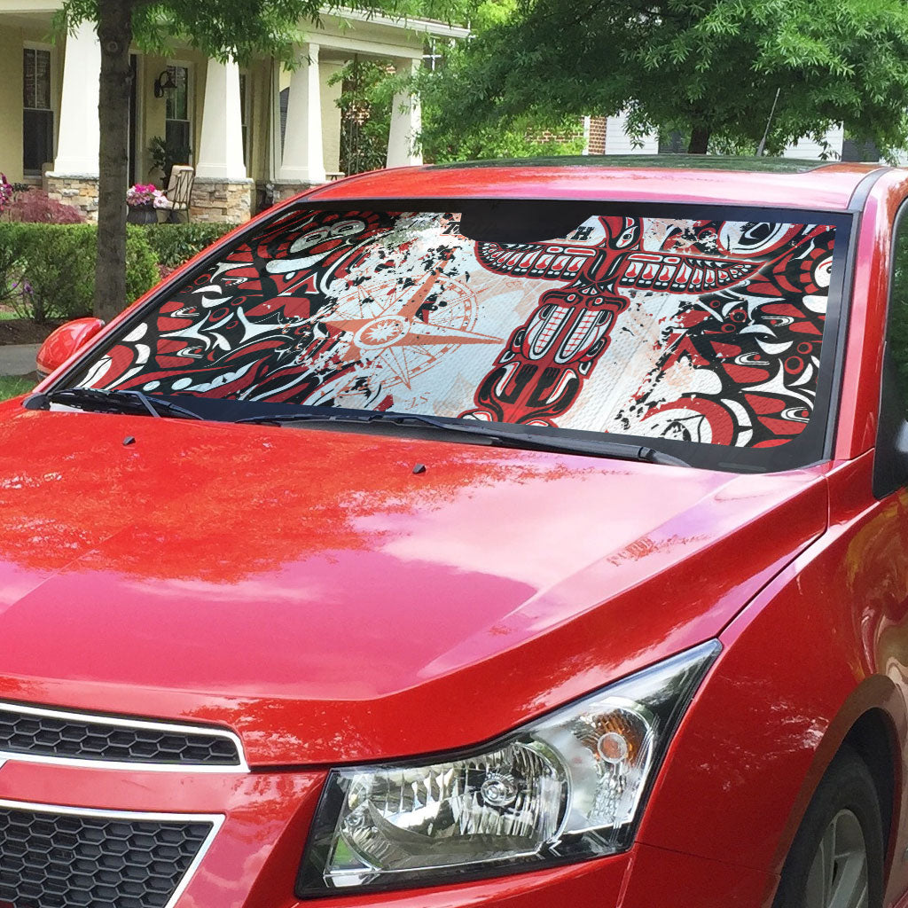 Canada Indigenous Haida Art Auto Sun Shade True North