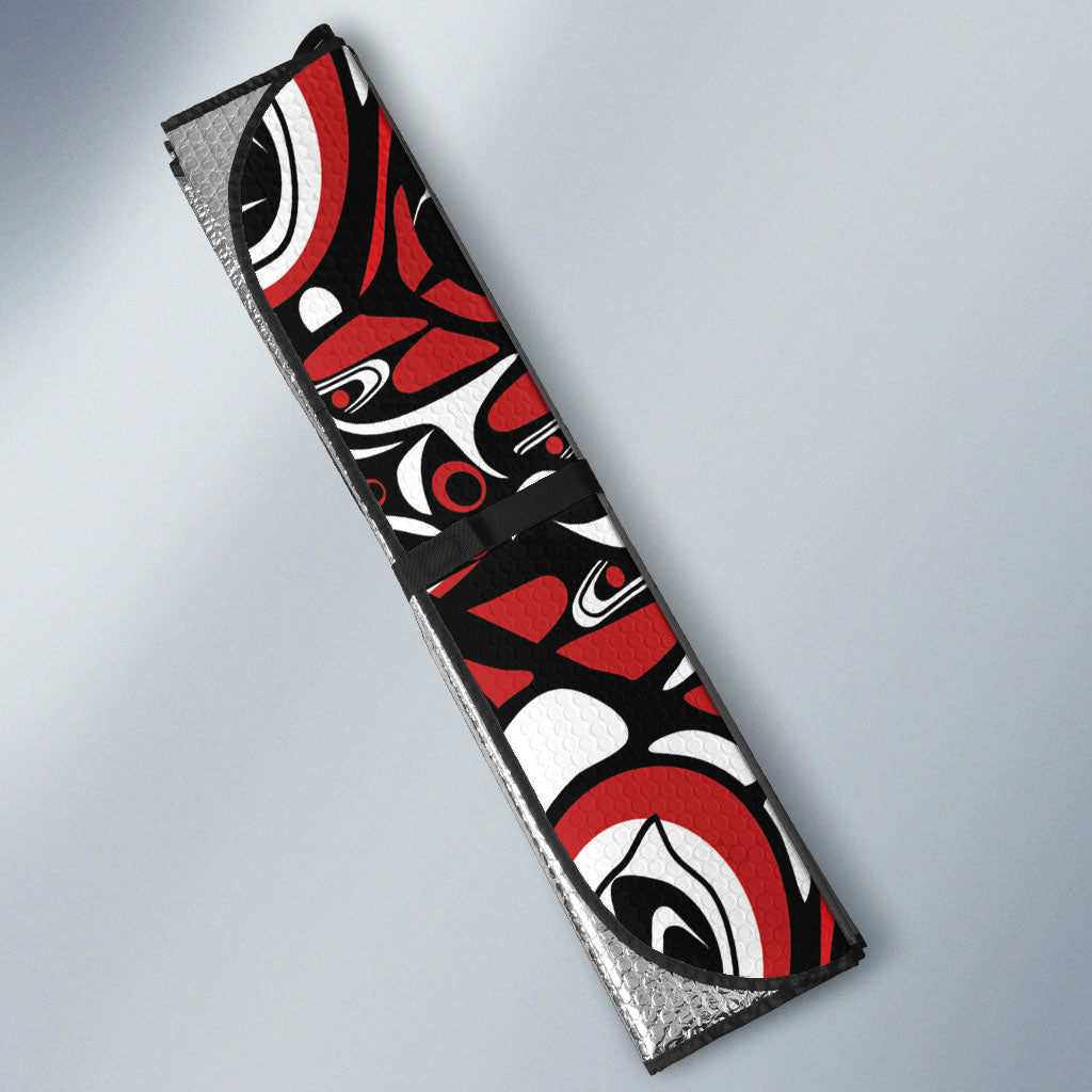 Canada Indigenous Haida Art Auto Sun Shade True North