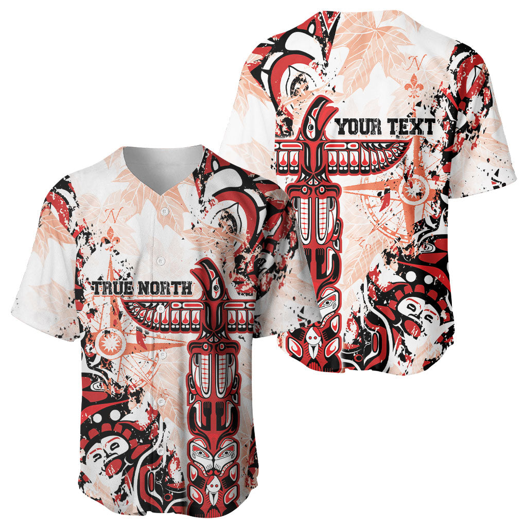 Canada Indigenous Haida Art Personalized Baseball Jersey True North
