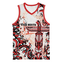 Canada Indigenous Haida Art Personalized Basketball Jersey True North