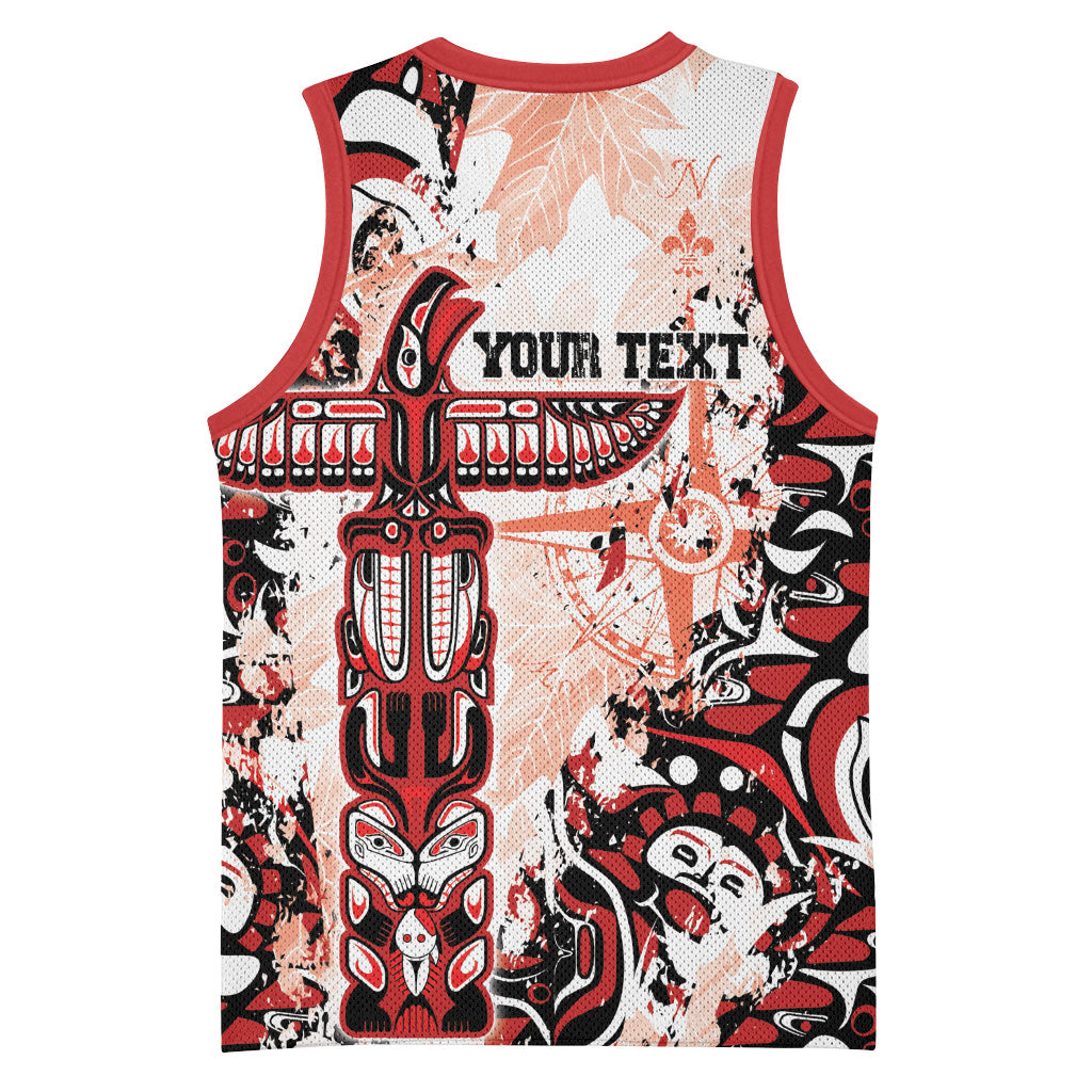 Canada Indigenous Haida Art Personalized Basketball Jersey True North