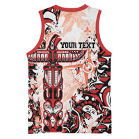 Canada Indigenous Haida Art Personalized Basketball Jersey True North