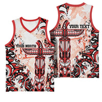 Canada Indigenous Haida Art Personalized Basketball Jersey True North