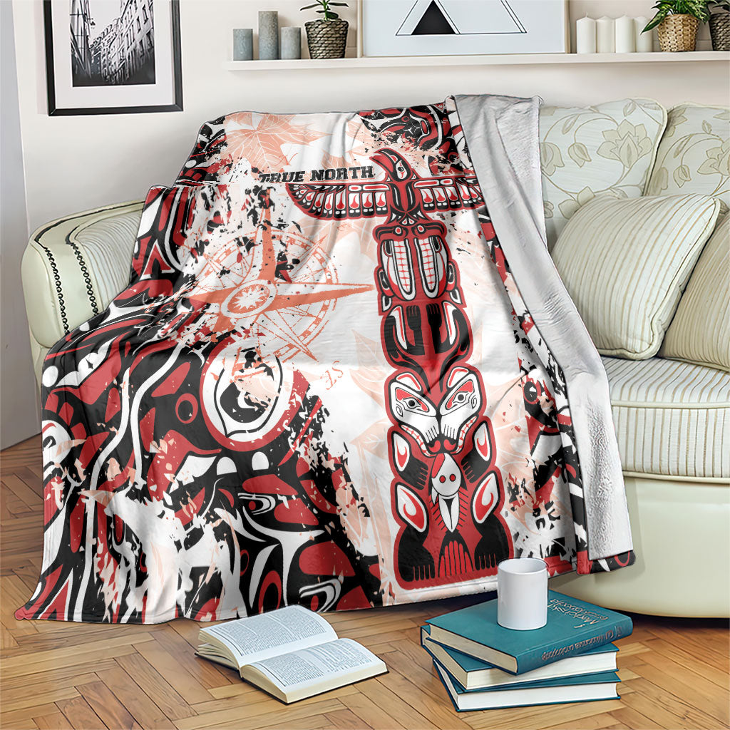 Canada Indigenous Haida Art Blanket True North