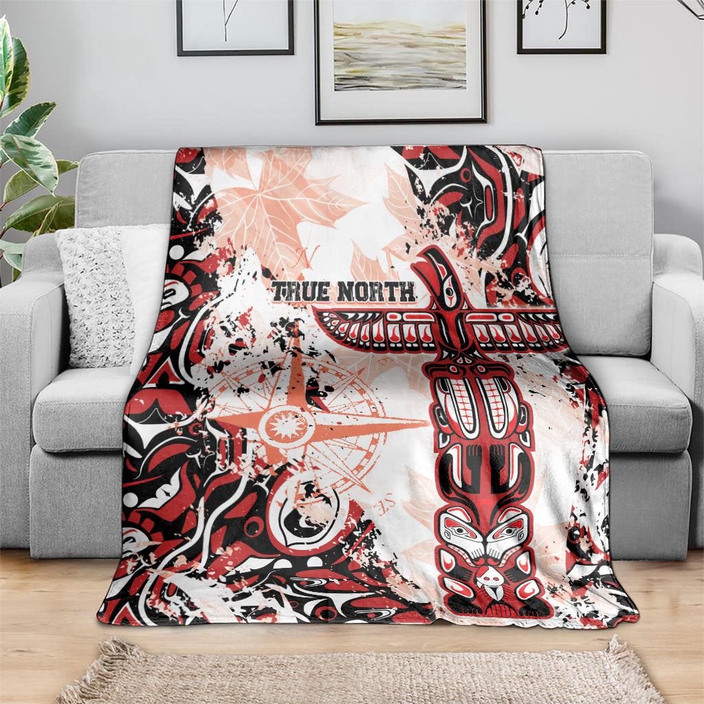 Canada Indigenous Haida Art Blanket True North