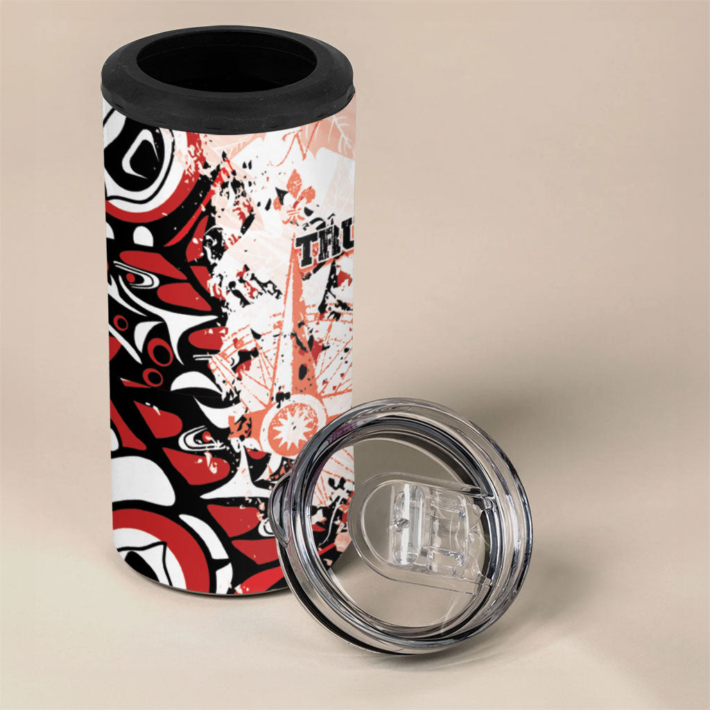 Canada Indigenous Haida Art 4 in 1 Can Cooler Tumbler True North