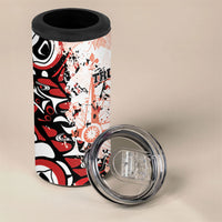 Canada Indigenous Haida Art 4 in 1 Can Cooler Tumbler True North