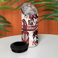 Canada Indigenous Haida Art 4 in 1 Can Cooler Tumbler True North