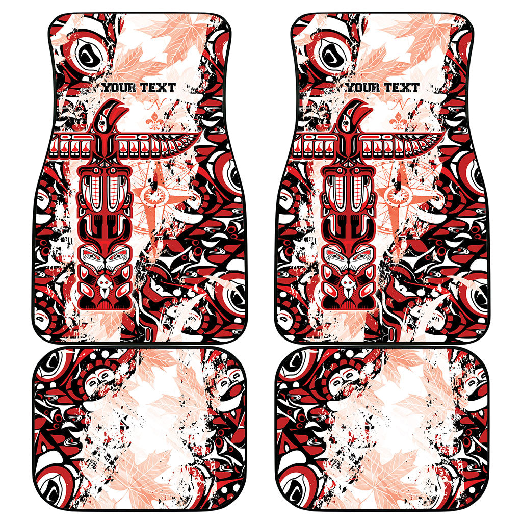 Canada Indigenous Haida Art Personalized Car Mats True North