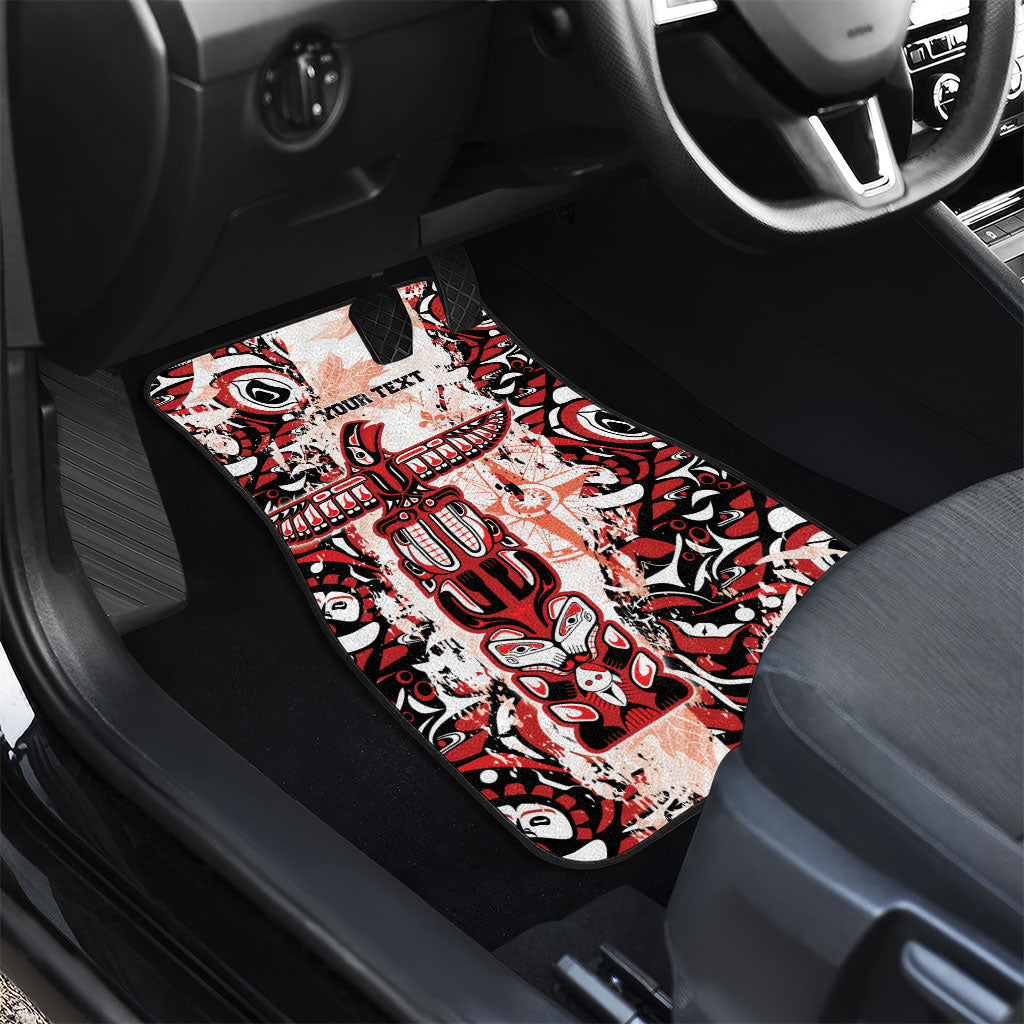 Canada Indigenous Haida Art Personalized Car Mats True North