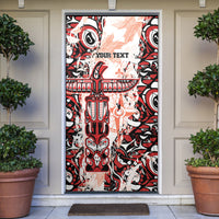 Canada Indigenous Haida Art Personalized Door Cover True North