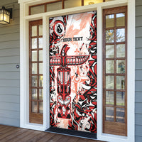 Canada Indigenous Haida Art Personalized Door Cover True North