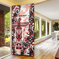 Canada Indigenous Haida Art Personalized Door Cover True North