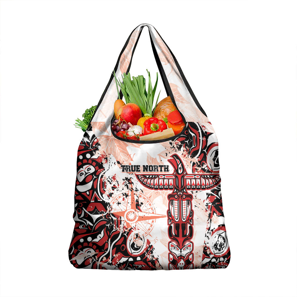 Canada Indigenous Haida Art Grocery Bag True North