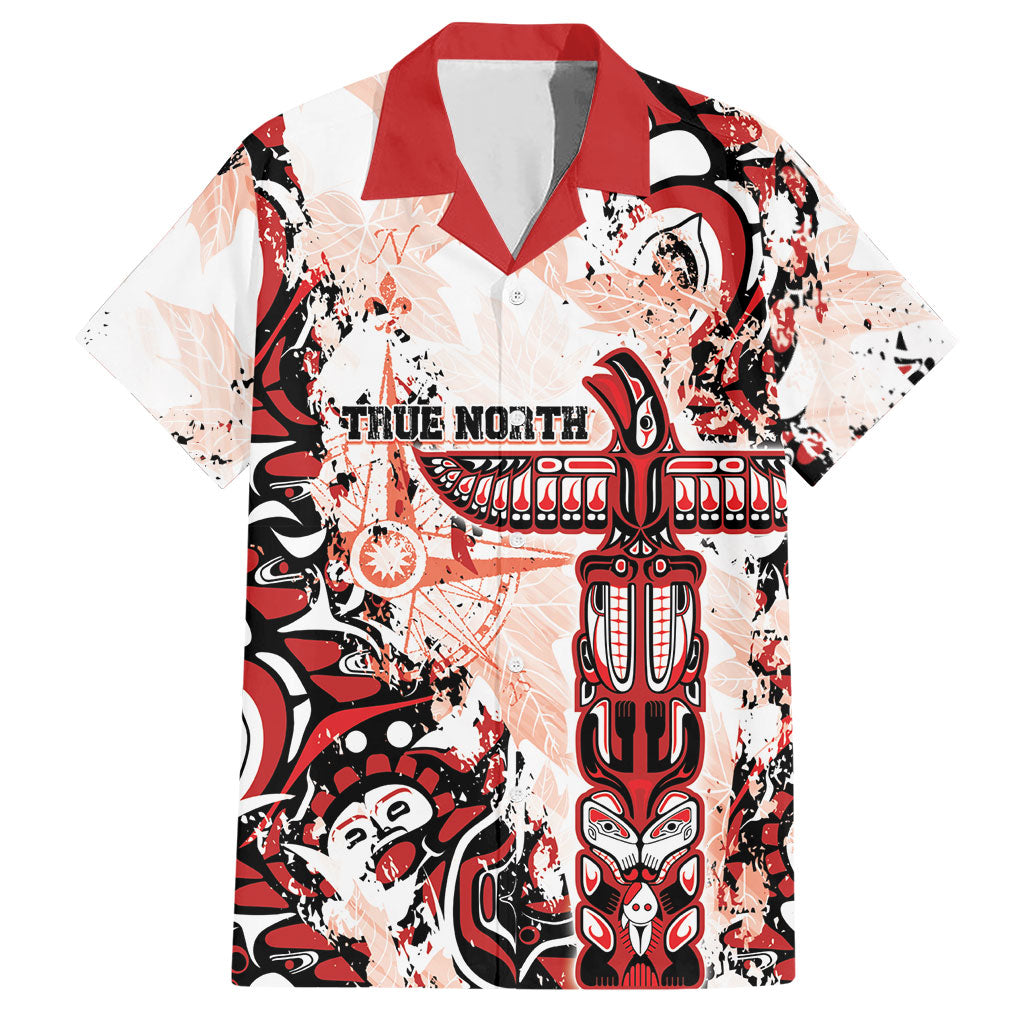 Canada Indigenous Haida Art Personalized Hawaiian Shirt True North