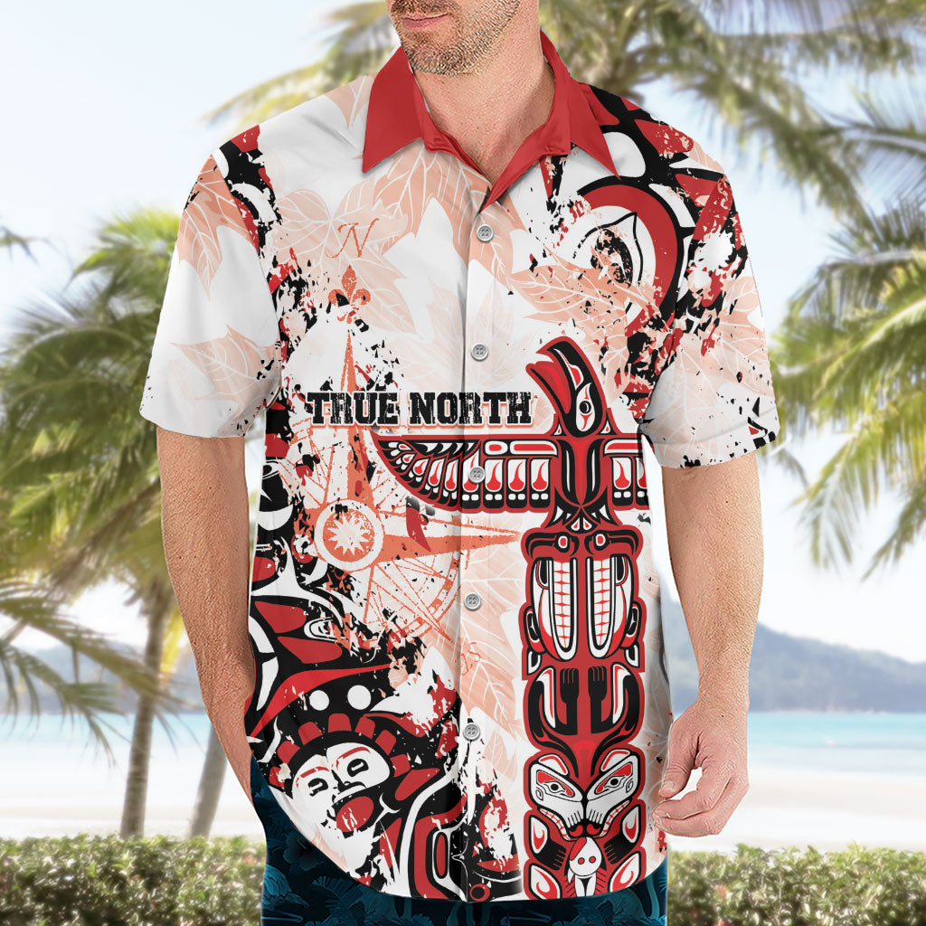 Canada Indigenous Haida Art Personalized Hawaiian Shirt True North