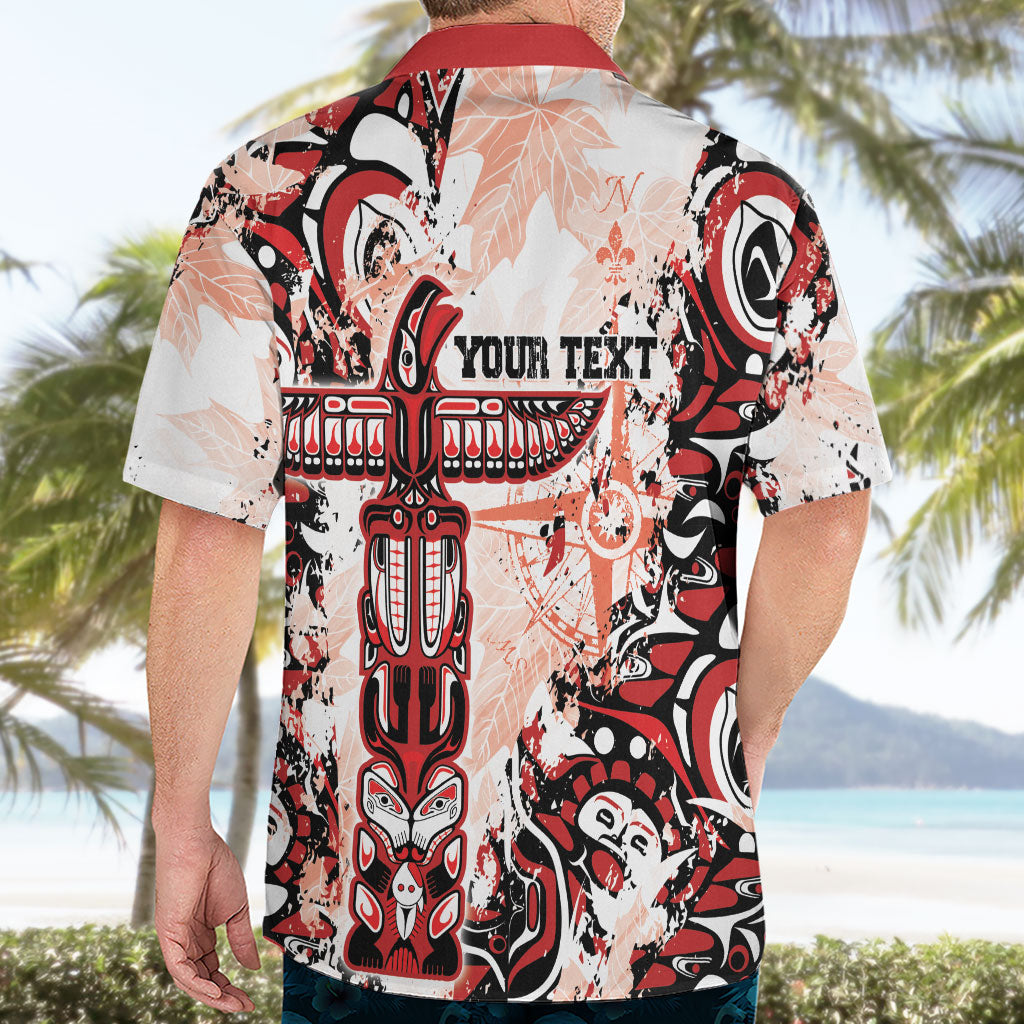 Canada Indigenous Haida Art Personalized Hawaiian Shirt True North