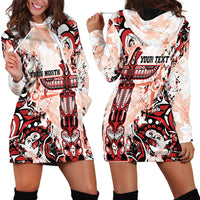 Canada Indigenous Haida Art Personalized Hoodie Dress True North