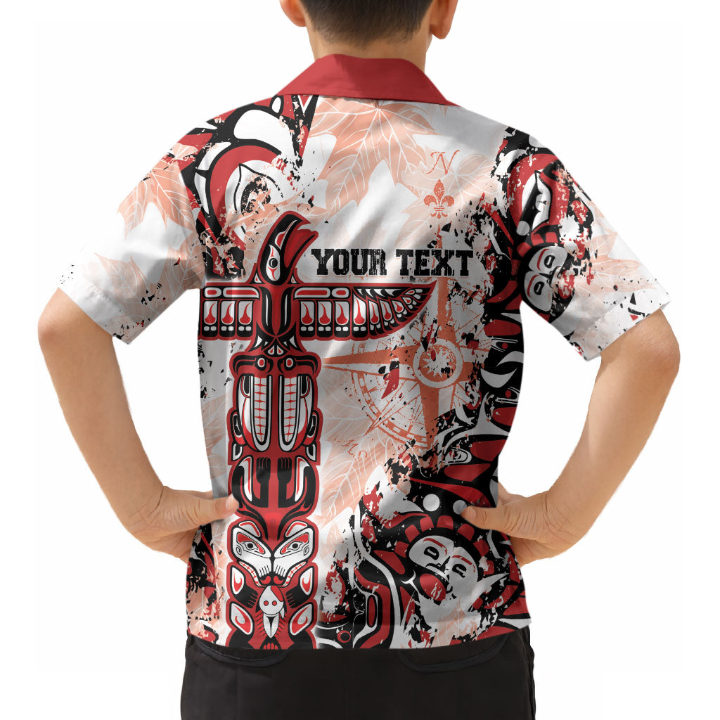 Canada Indigenous Haida Art Personalized Kid Hawaiian Shirt True North LT7