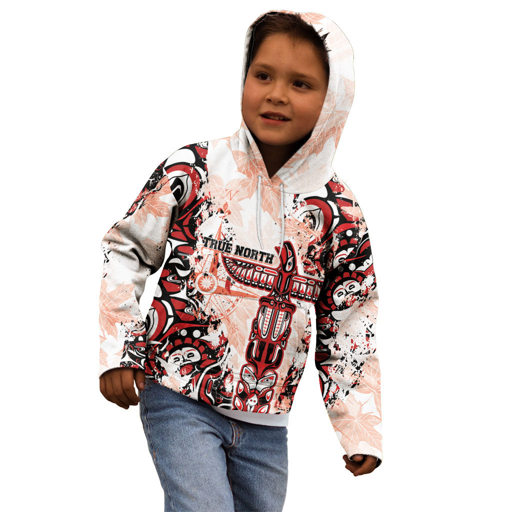 Canada Indigenous Haida Art Personalized Kid Hoodie True North