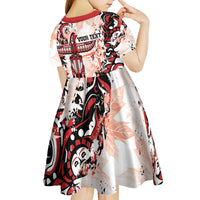 Canada Indigenous Haida Art Personalized Kid Short Sleeve Dress True North