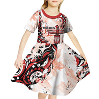 Canada Indigenous Haida Art Personalized Kid Short Sleeve Dress True North