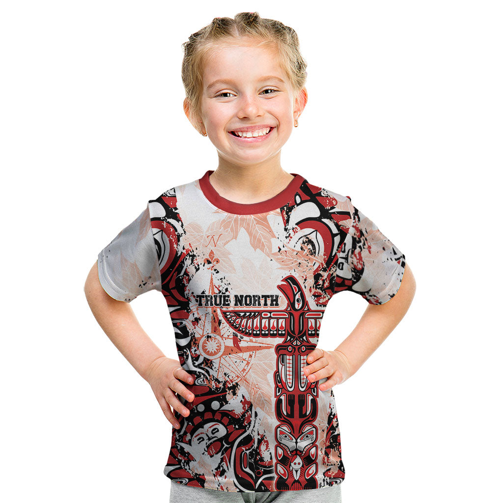 Canada Indigenous Haida Art Personalized Kid T Shirt True North