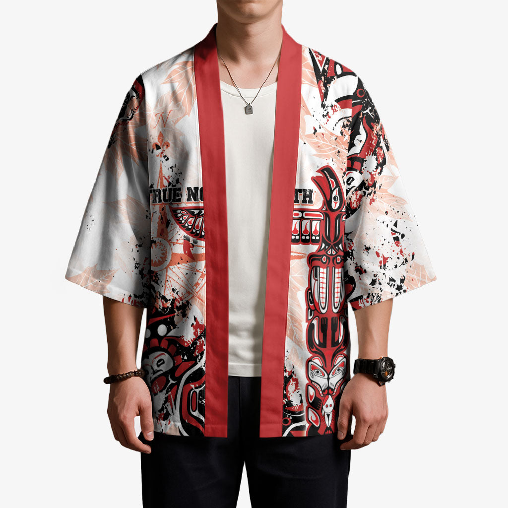 Canada Indigenous Haida Art Personalized Kimono True North