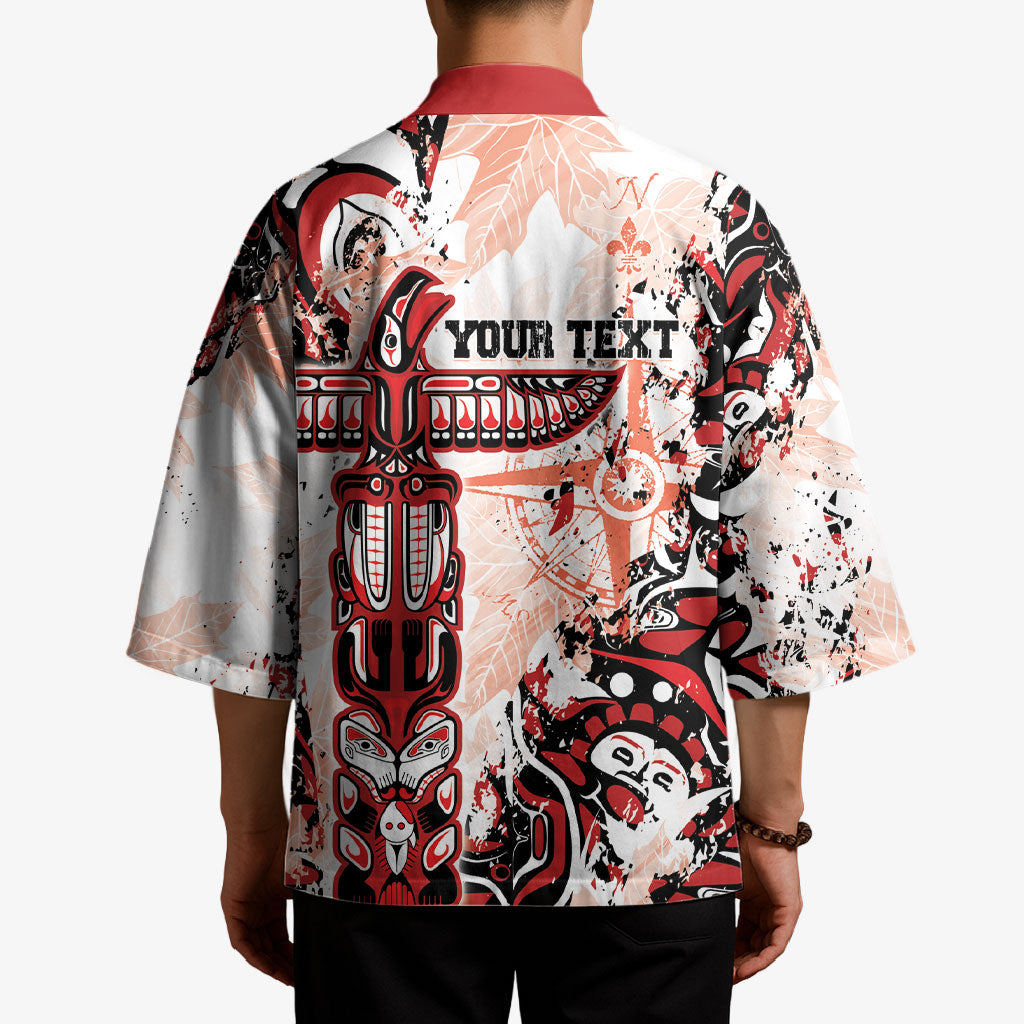 Canada Indigenous Haida Art Personalized Kimono True North