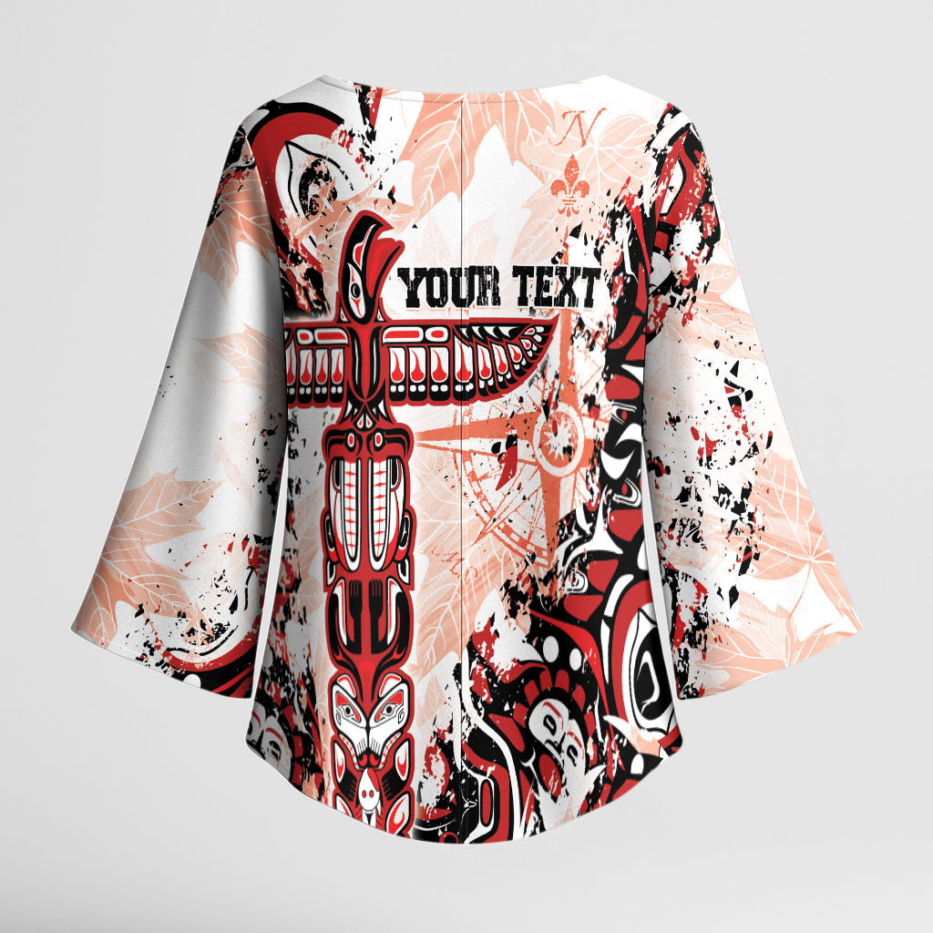 Canada Indigenous Haida Art Personalized Kimono Sleeve Blouse True North