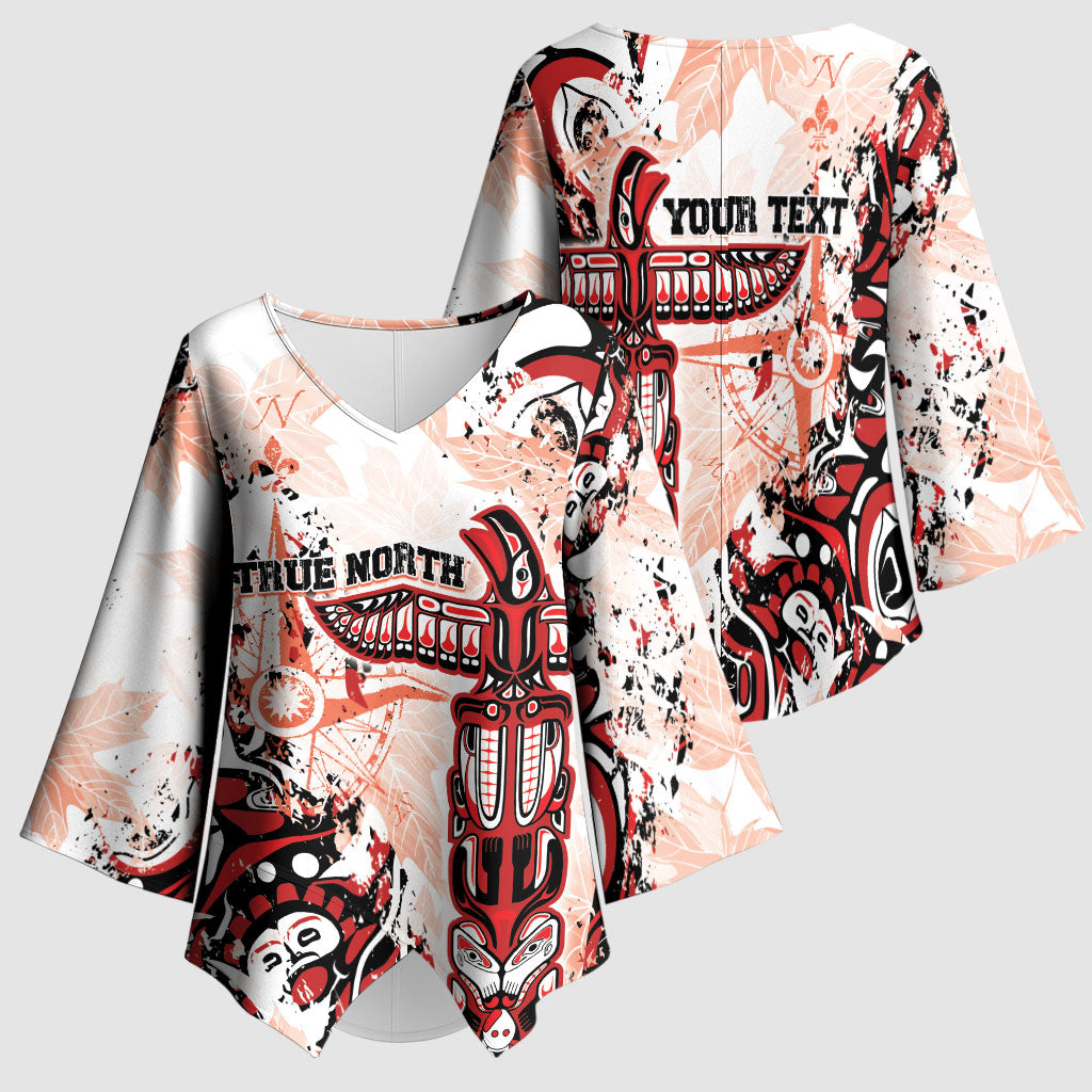 Canada Indigenous Haida Art Personalized Kimono Sleeve Blouse True North