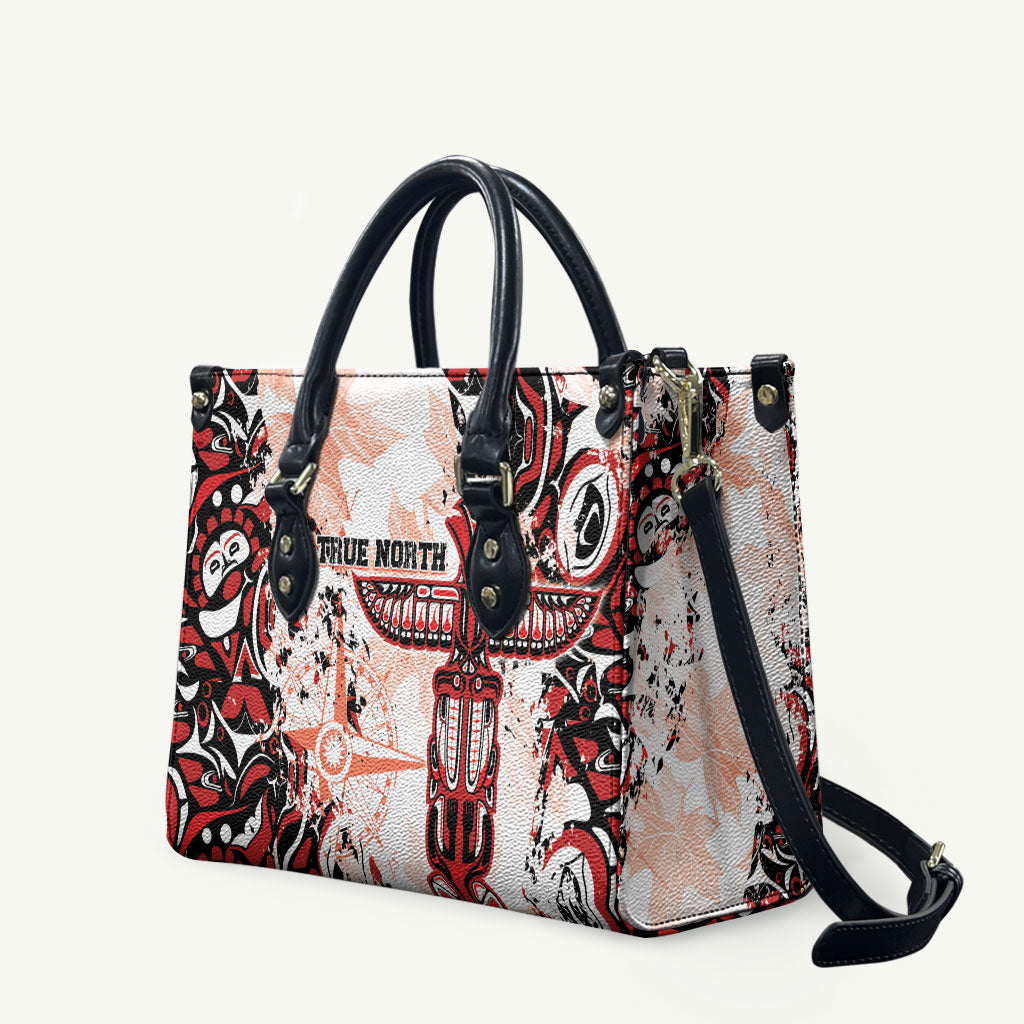 Canada Indigenous Haida Art Leather Bag True North
