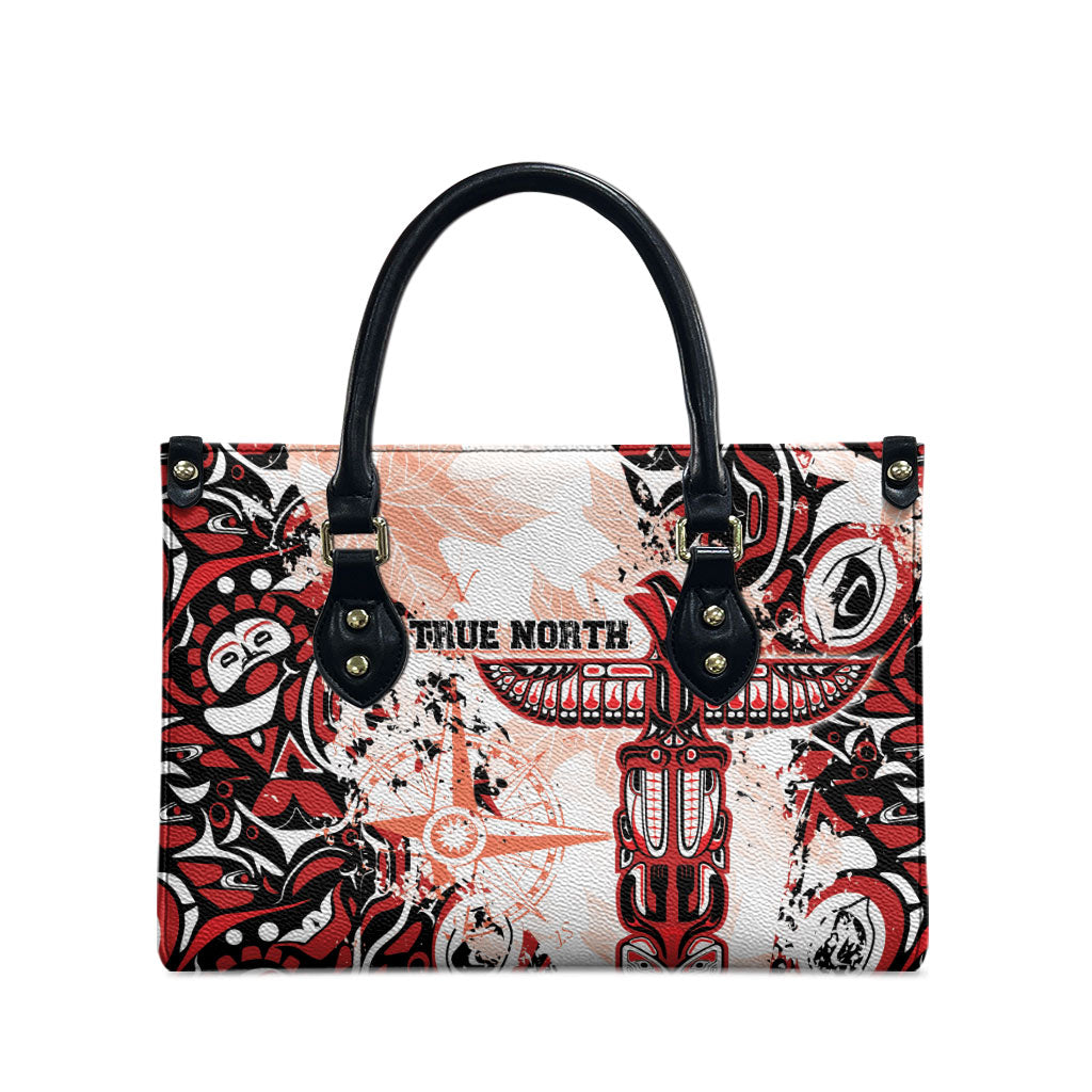 Canada Indigenous Haida Art Leather Bag True North
