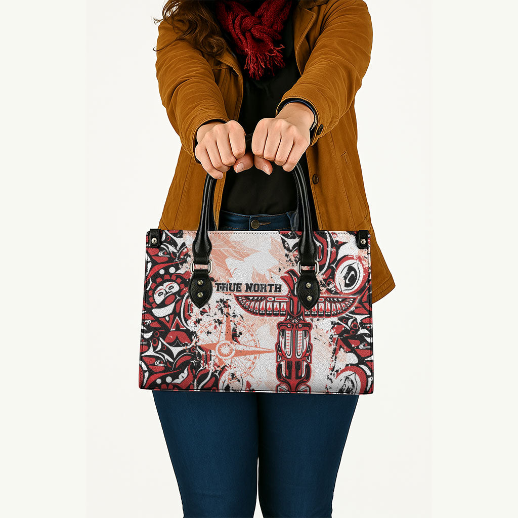 Canada Indigenous Haida Art Leather Bag True North