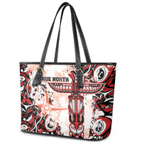 Canada Indigenous Haida Art Leather Tote Bag True North