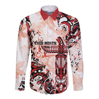 Canada Indigenous Haida Art Personalized Long Sleeve Button Shirt True North