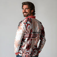 Canada Indigenous Haida Art Personalized Long Sleeve Polo Shirt True North