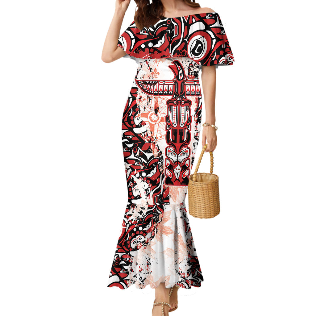 Canada Indigenous Haida Art Personalized Mermaid Dress True North