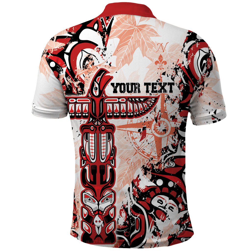Canada Indigenous Haida Art Personalized Polo Shirt True North