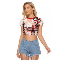 Canada Indigenous Haida Art Personalized Raglan Cropped T Shirt True North