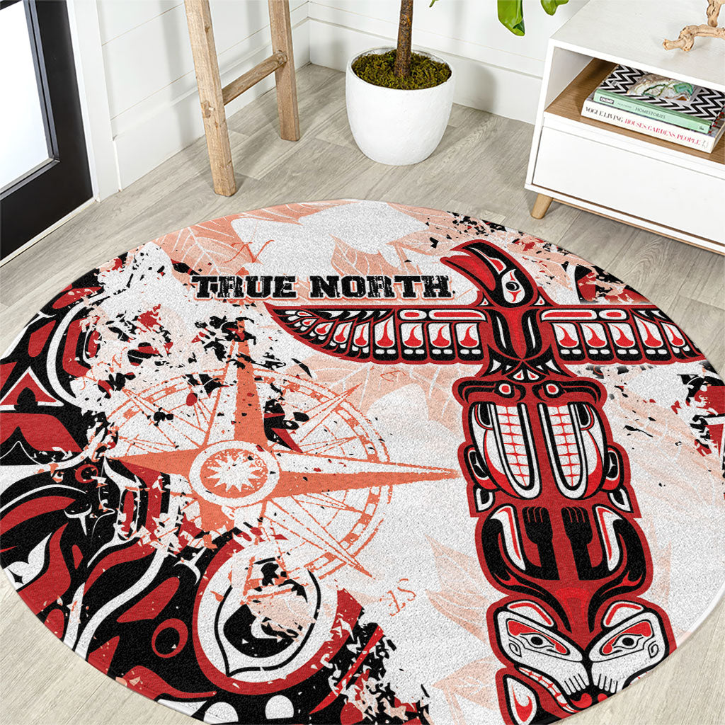 Canada Indigenous Haida Art Round Carpet True North