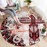 Canada Indigenous Haida Art Round Carpet True North